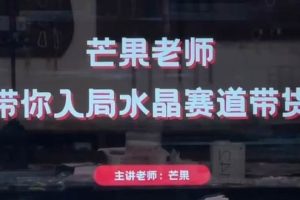芒果老师·带你入局水晶赛道带货